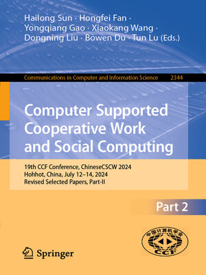 cover image of Computer Supported Cooperative Work and Social Computing